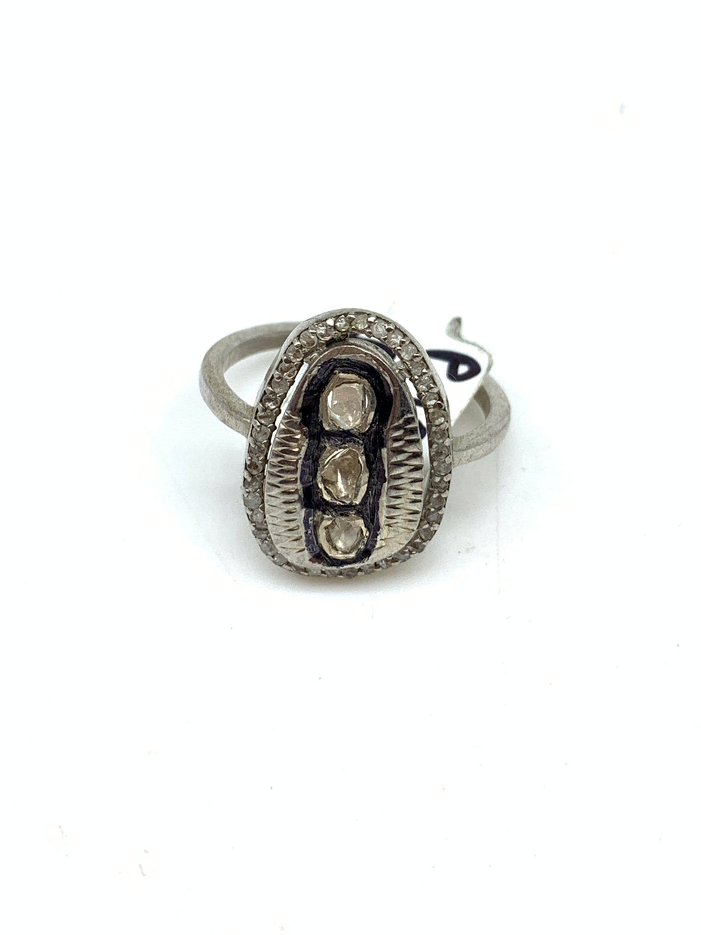 Natural Diamond Polki Ring in 925 Sterling Silver | Luxury Traditional  Diamond Jewellery