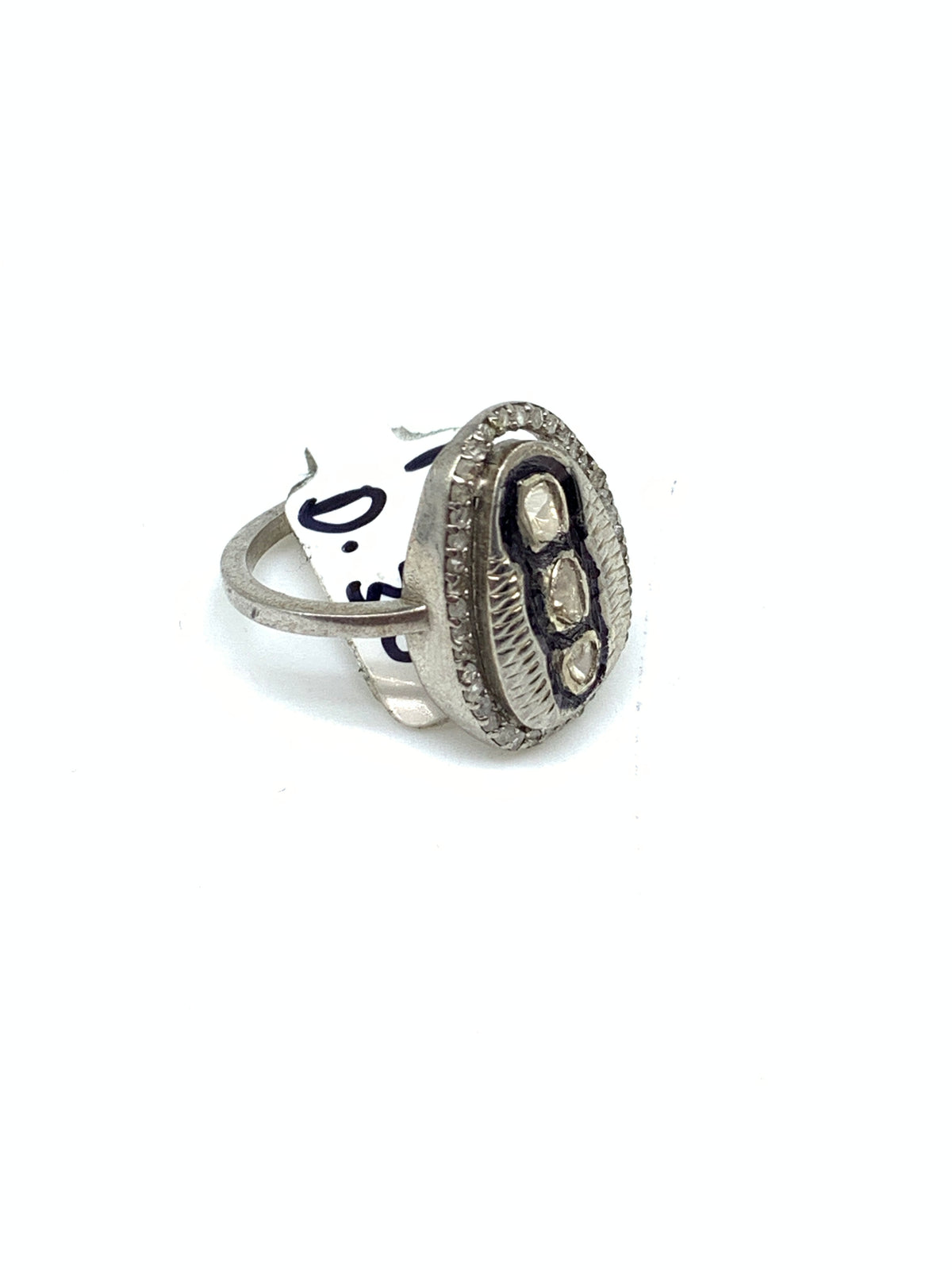 Natural Diamond Polki Ring in 925 Sterling Silver | Luxury Traditional  Diamond Jewellery