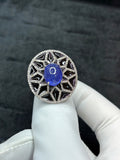 Natural Tanzanite Diamond Ring | 925 Silver Statement Ring